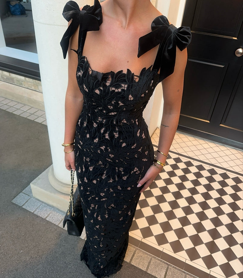 Bow Tie Vacation Dress With Lining Included