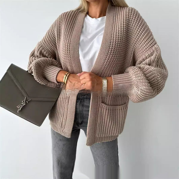 Lantern Sleeve Cardigan