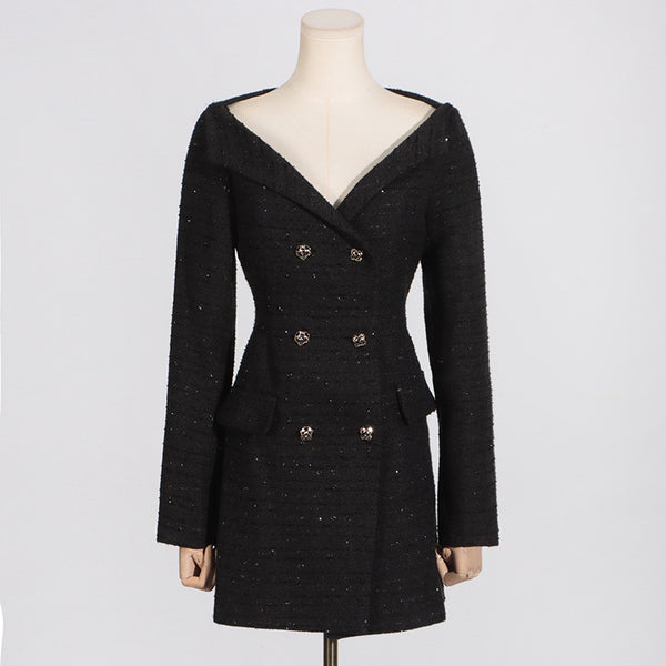 Evelyn Off-Shoulder Waist-Tight Dress