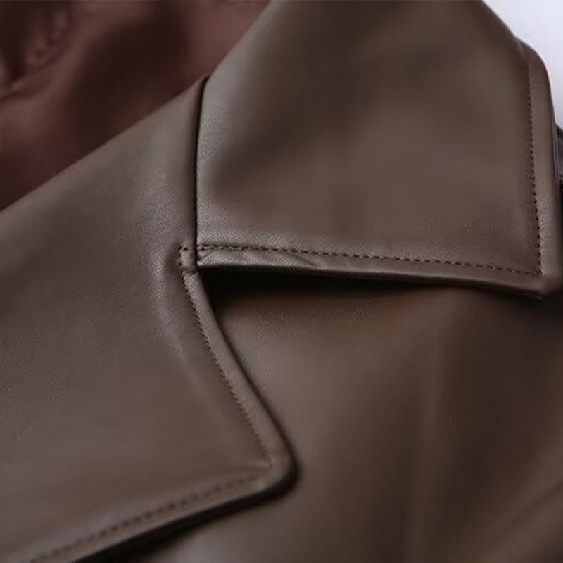 Elise Extended Leather Coat