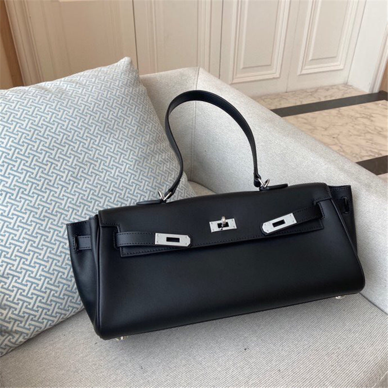 The Aurora Platinum Leather Shoulder Bag