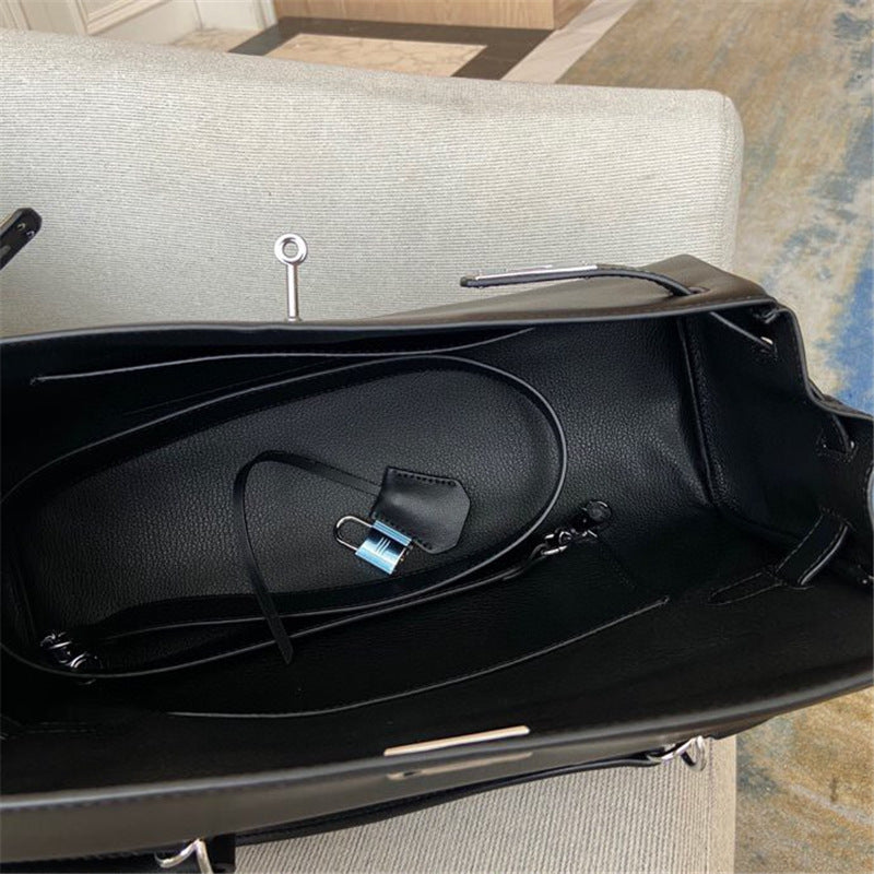 The Aurora Platinum Leather Shoulder Bag