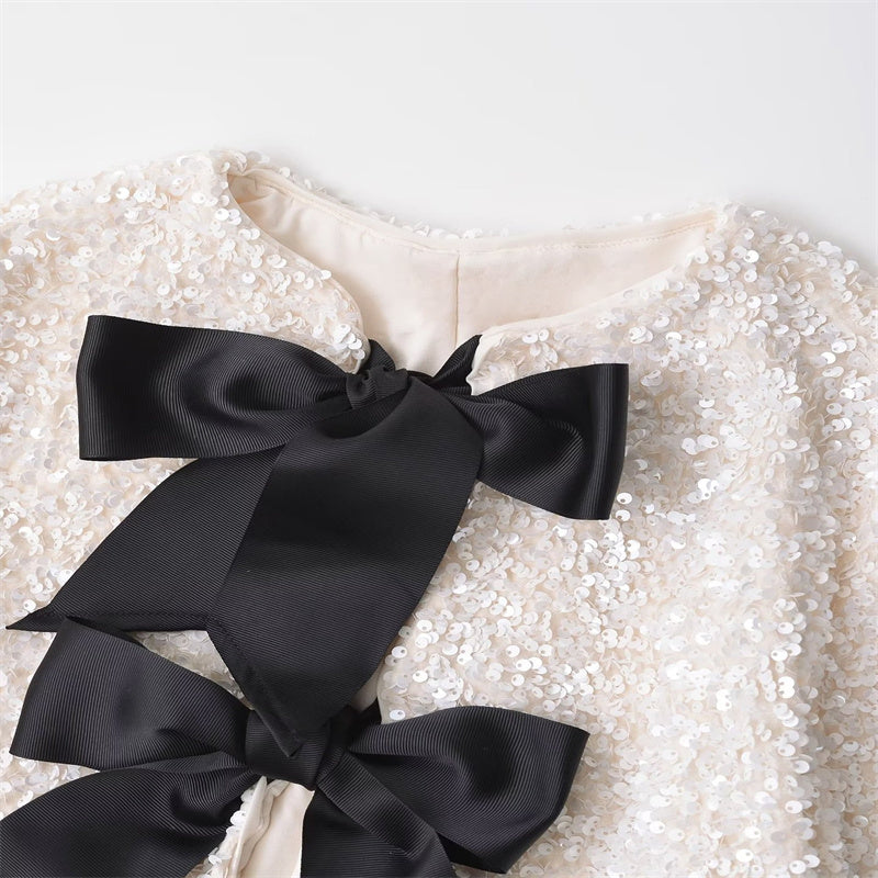 Aria Bowknot Sequin Jacket