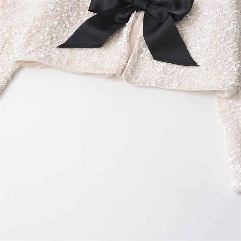 Aria Bowknot Sequin Jacket