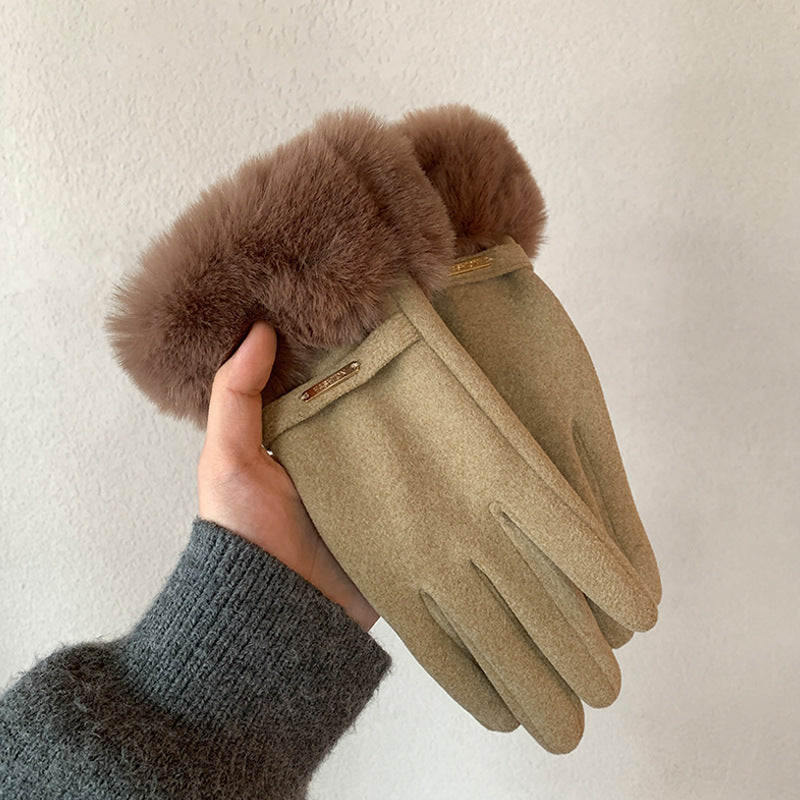 Foxy Fleece-Lined Touchscreen Gloves
