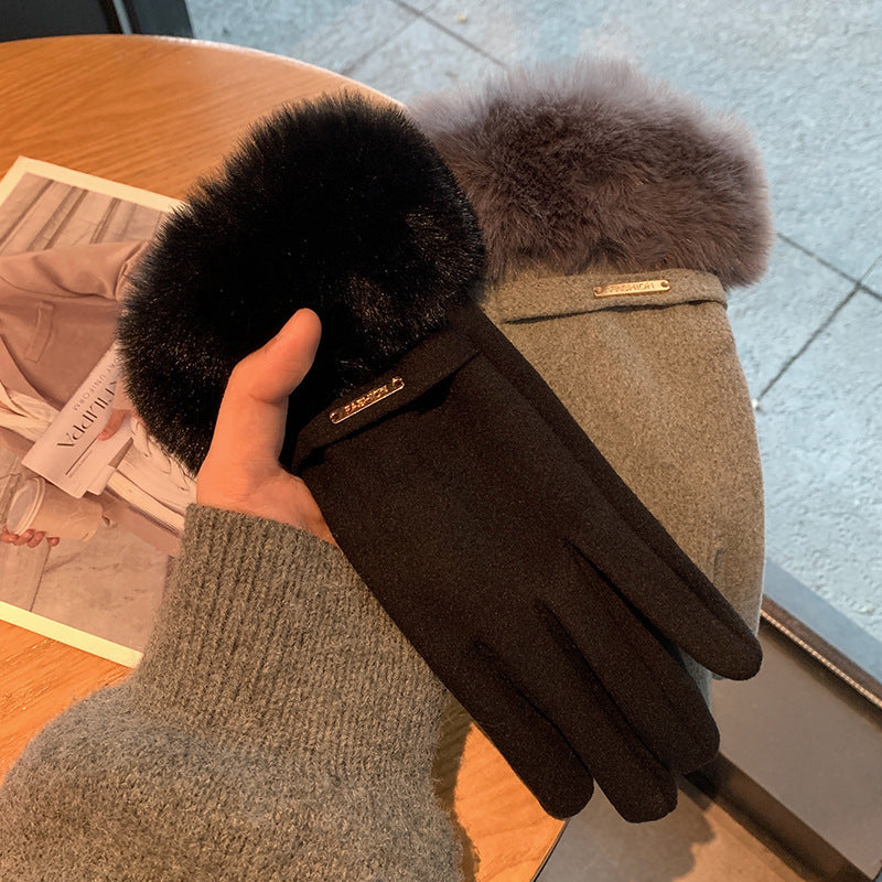 Foxy Fleece-Lined Touchscreen Gloves