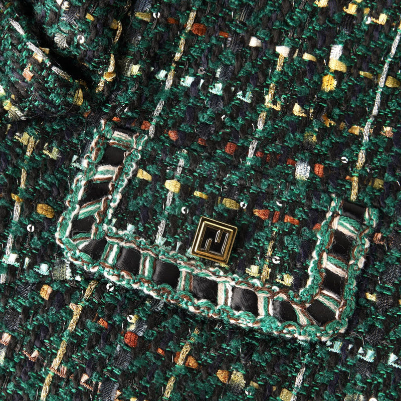 Chloe Holiday Tweed Knit Jacket