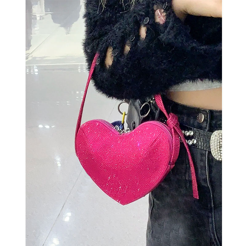 Love Light Diamond Luxury Heart-Shaped Shoulder Bag