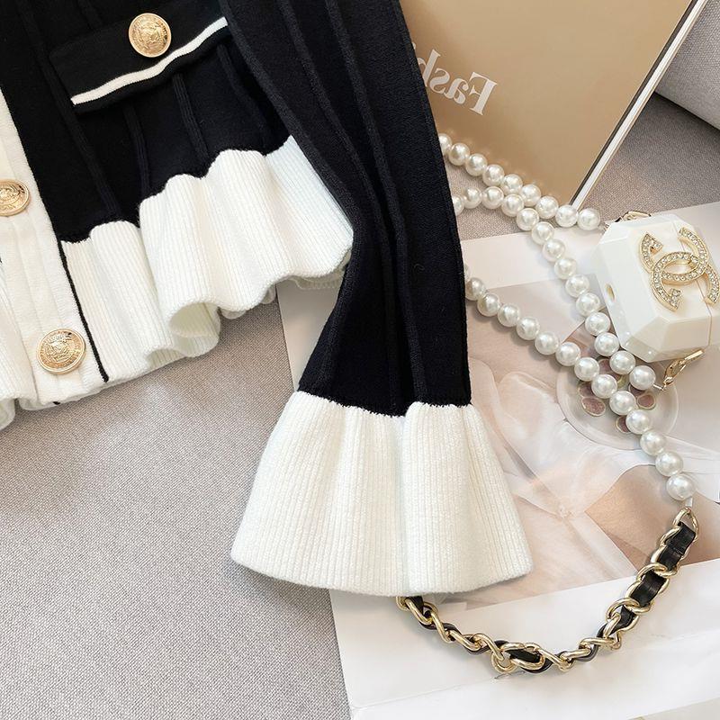 Miyu Flare Sleeve Knitted Cardigan