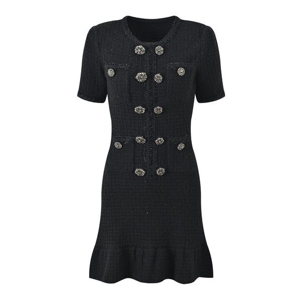 Vivienne Double-Breasted Wool Dress – Exclusive Elegance