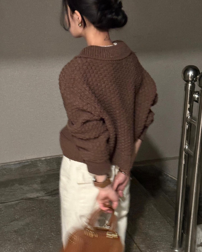 Isla Retro Chenille Cardigan