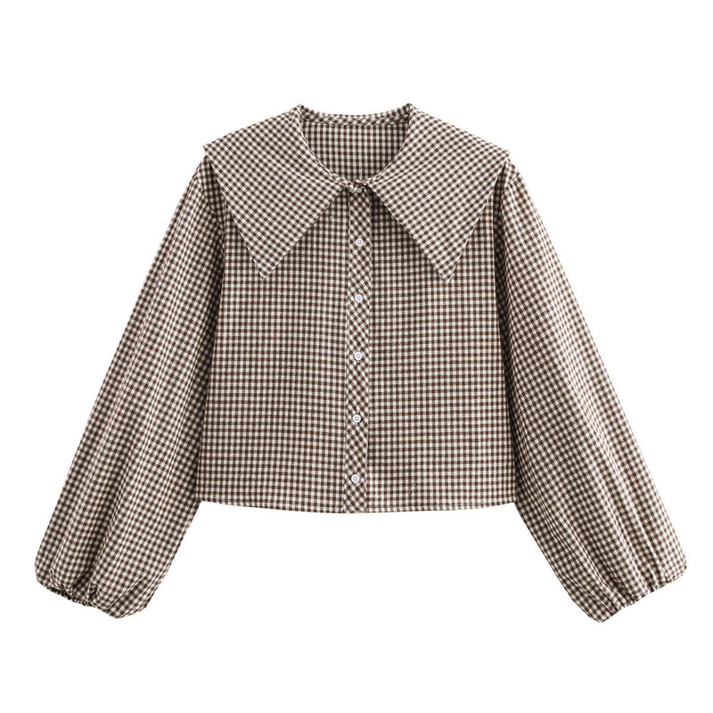 Elise Plaid Lapel Shirt