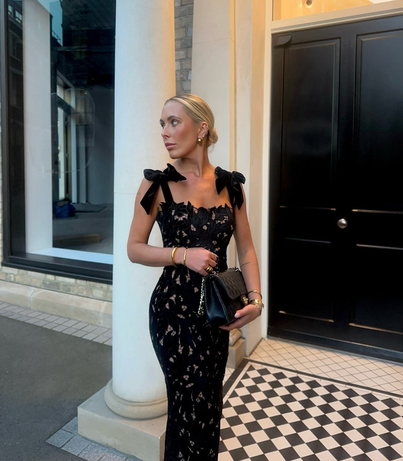 Bow Tie Vacation Dress With Lining Included