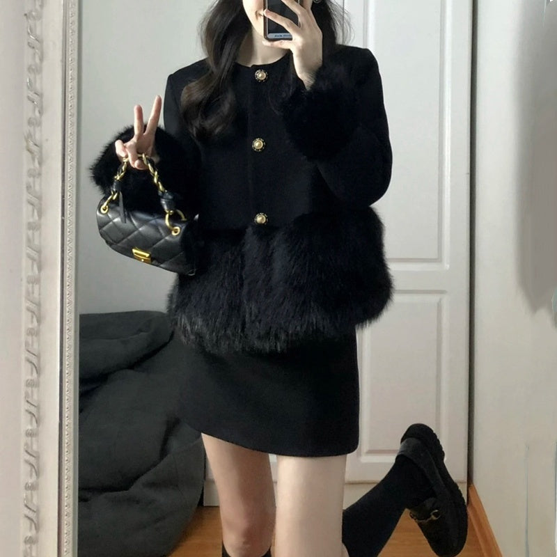 Vivienne Wool Patchwork Two-Piece Suit