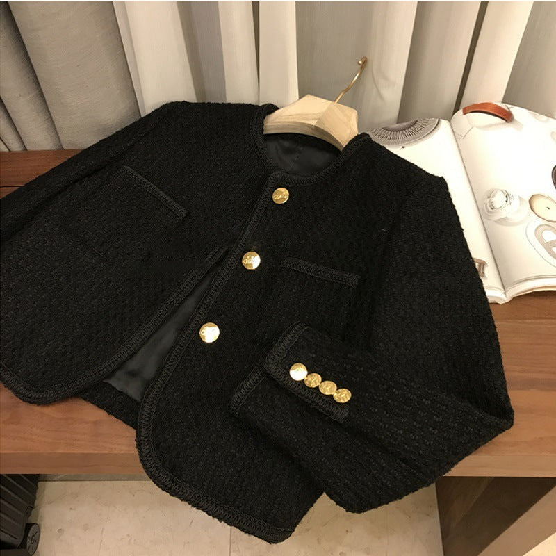 Sophie Gold-Buckle Tweed Jacket