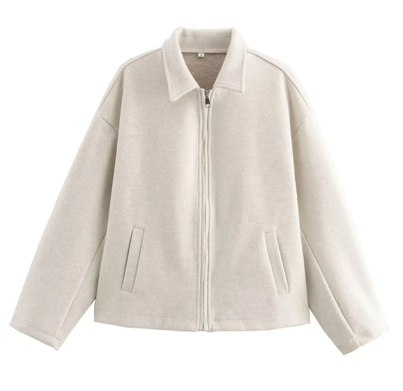 Emilia Retro Zippered Short Jacket