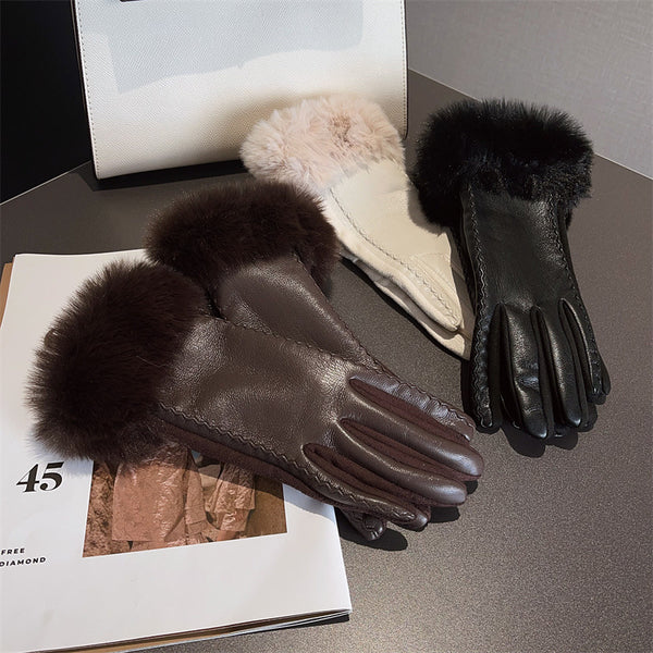 FOXY FUR GLOVES  - PU Leather & Suede