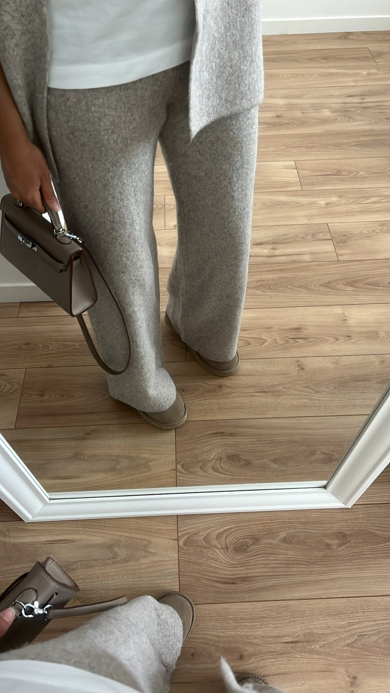 Fleece-lined ankle boots [taupe]