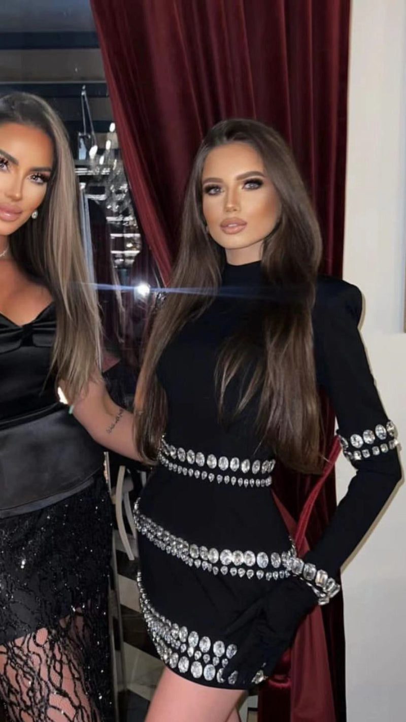 Women's Fashion Rhinestone Bandage Dress