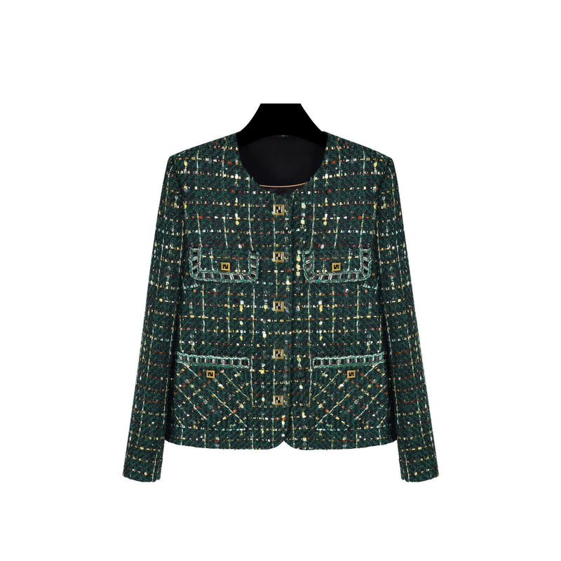 Chloe Holiday Tweed Knit Jacket