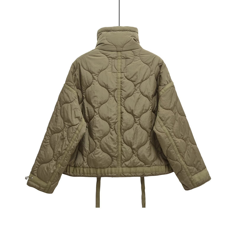Celeste Stand Collar Ripple Jacket