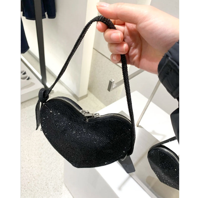 Love Light Diamond Luxury Heart-Shaped Shoulder Bag