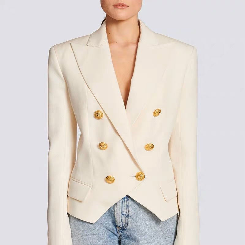 Sophie Luxury Waist-Fitted Suit Blazer