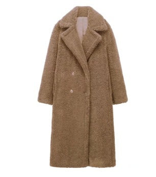 Amina Loose-Fit Long Sleeve Teddy Coat
