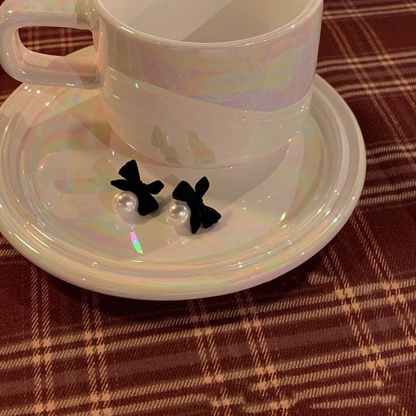 Velvet Bow Stud Earrings