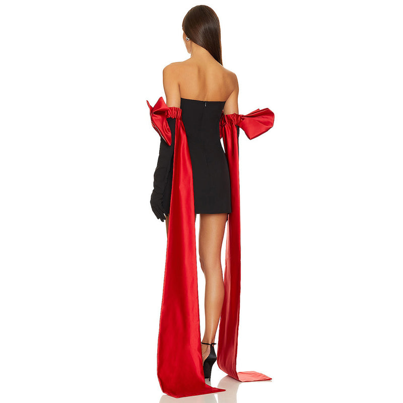 Vivienne Bow-Accent Tube Dress