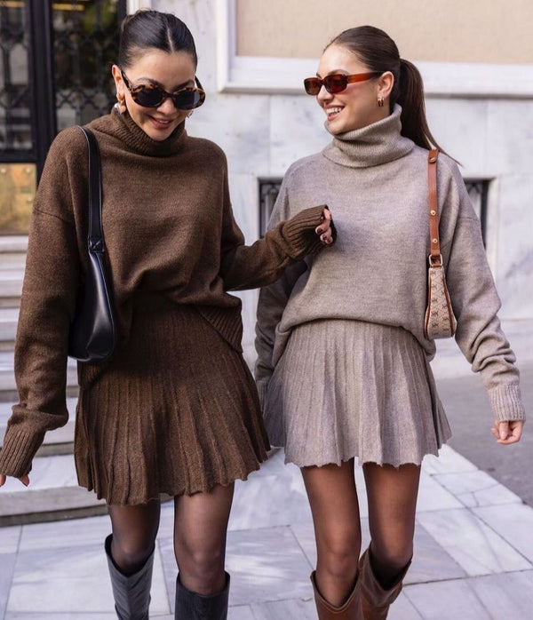 Breeze Round Neck Skirt Set