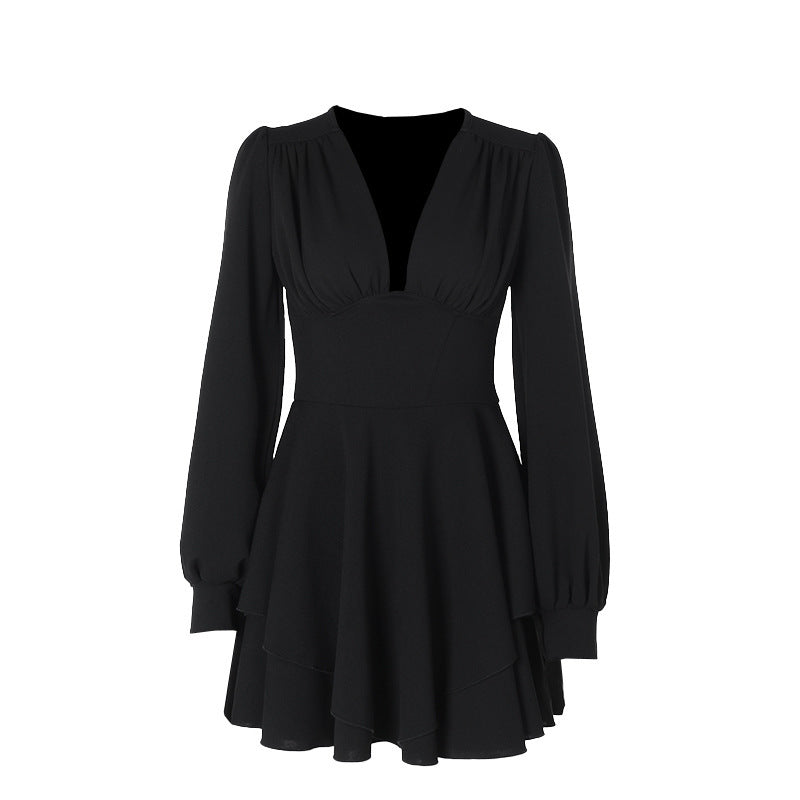 Isabella Elegant Slim V-Neck Dress