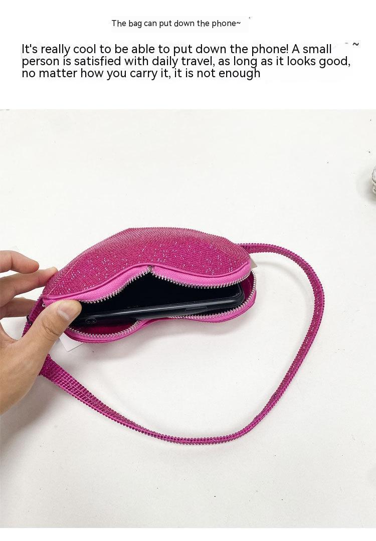 Love Light Diamond Luxury Heart-Shaped Shoulder Bag