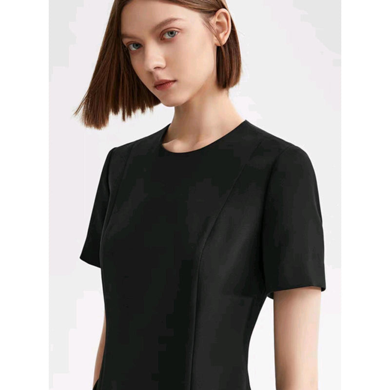 Autumn Exclusive: Handcrafted Linen Pleated Dress – High-End Quality