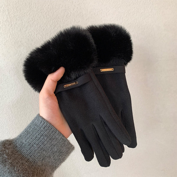 Foxy Fleece-Lined Touchscreen Gloves