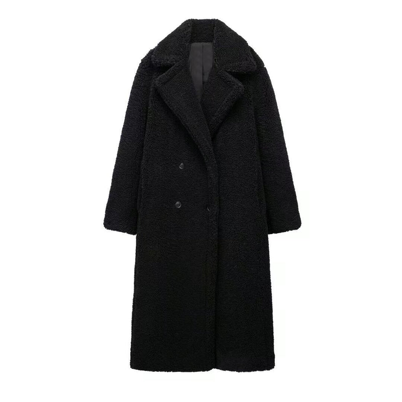 Amina Loose-Fit Long Sleeve Teddy Coat