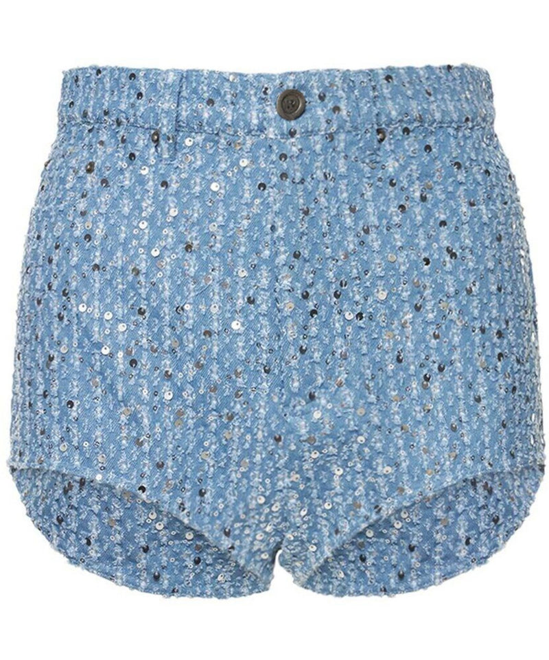 Luna Sequin Denim Jacket & Shorts Set