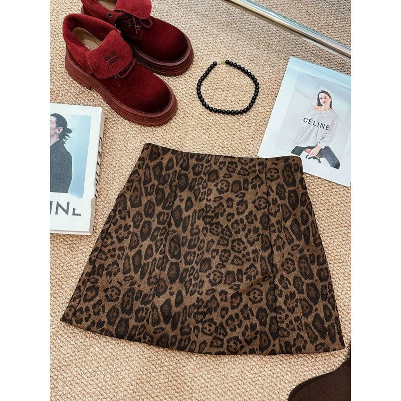 Lena Leopard Print Mini Skirt