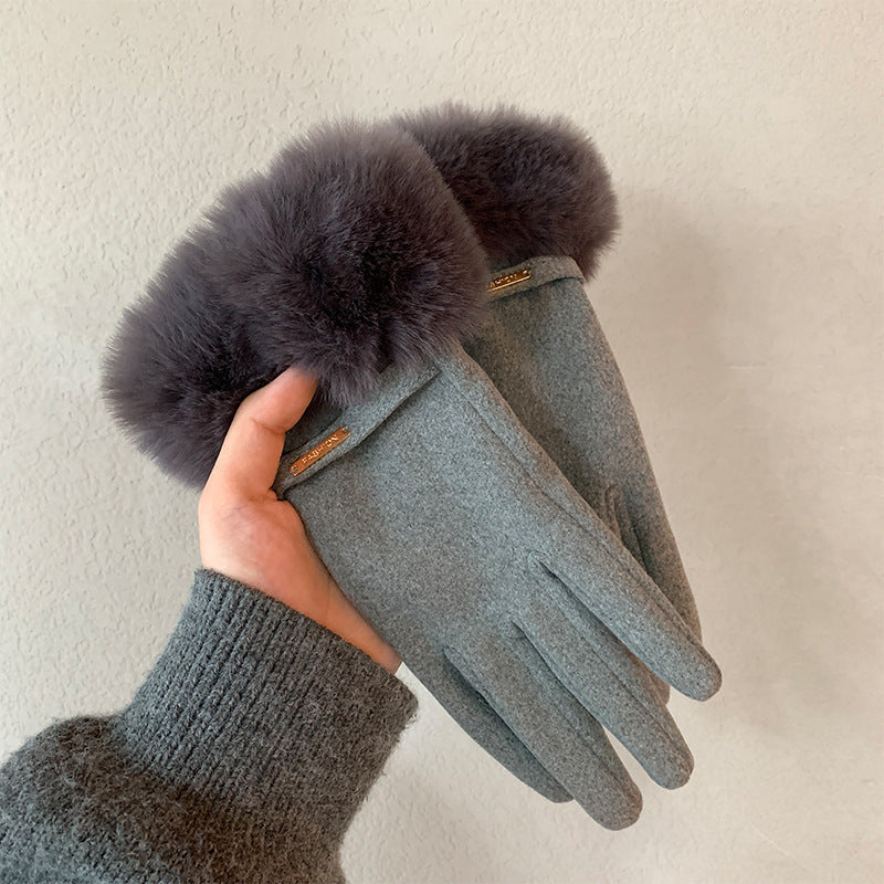 Foxy Fleece-Lined Touchscreen Gloves