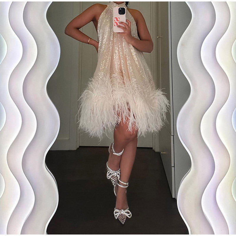 Feathered Sequin Fairy Dress