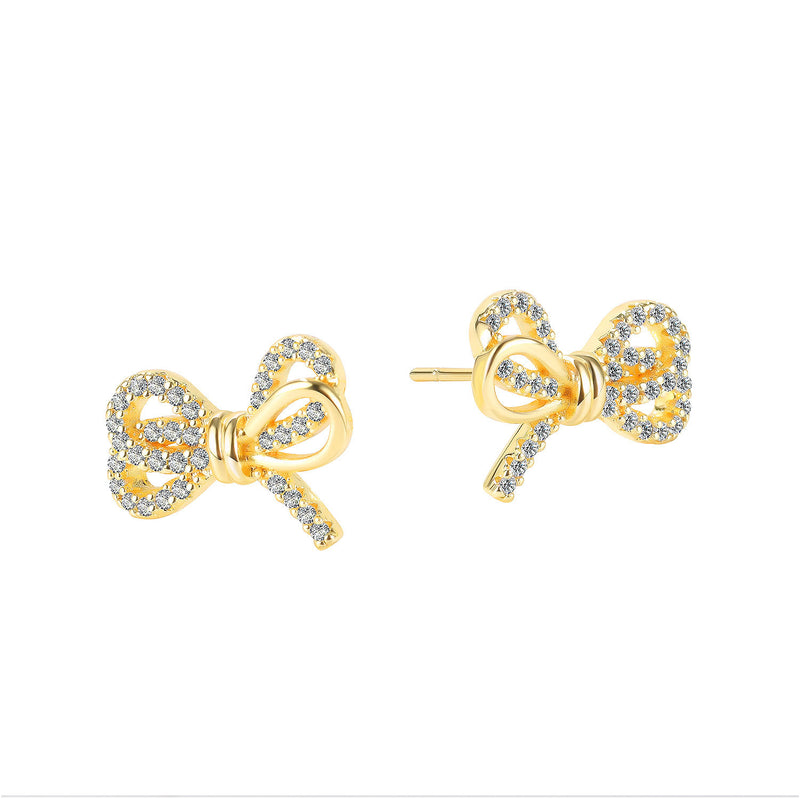 Fashion Simple And Versatile Bow Earrings