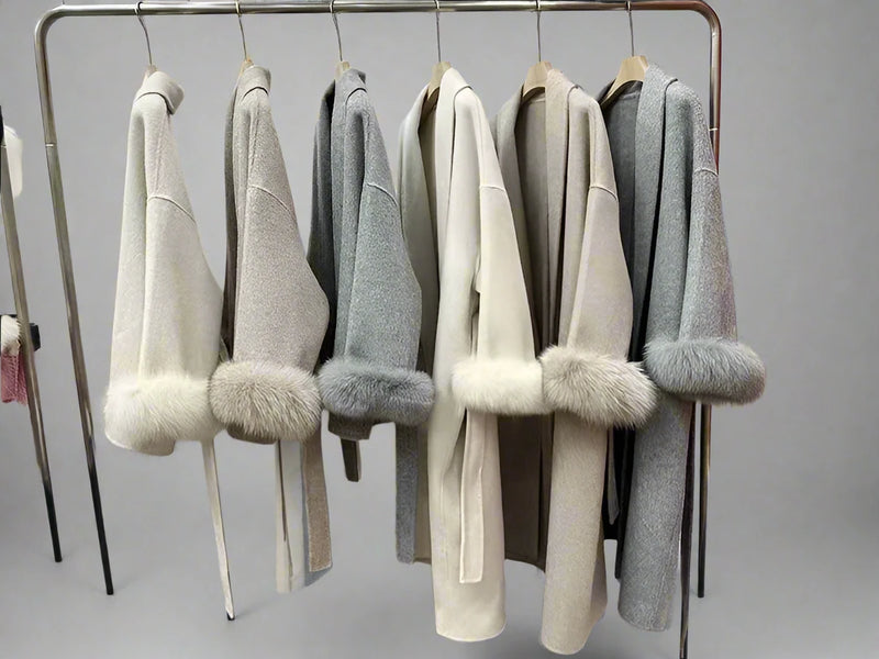 Élise Fur Wool Coat| Fur Double-sided Cashmere Coat