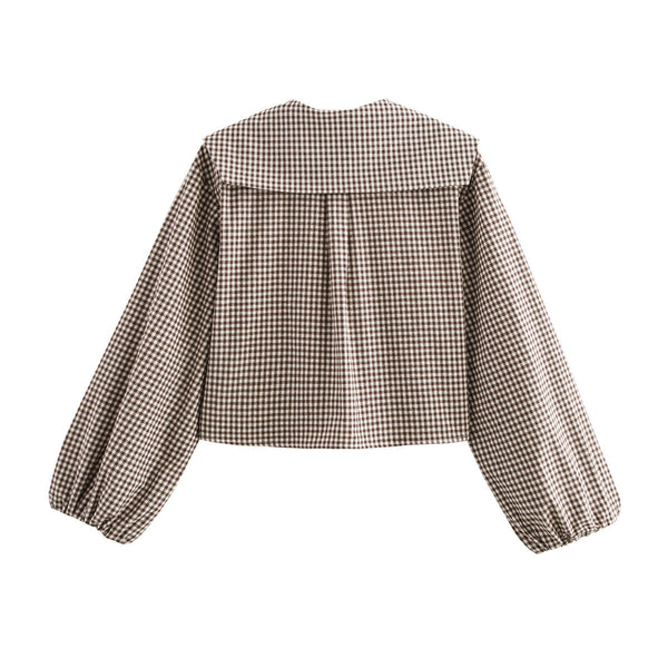 Elise Plaid Lapel Shirt