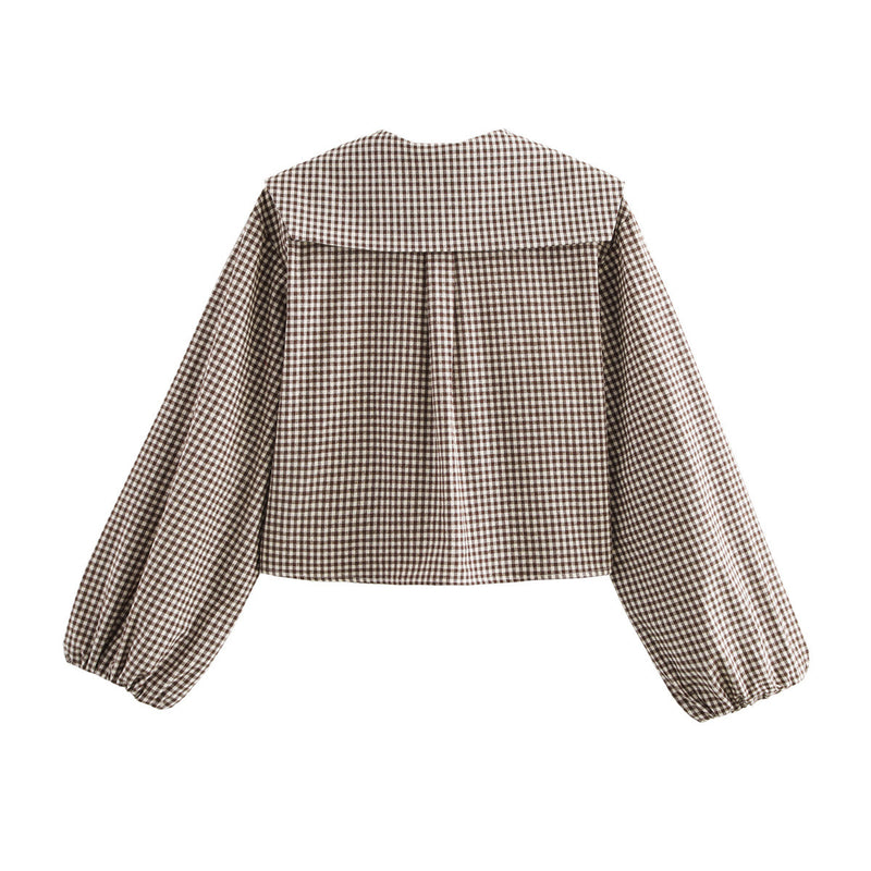 Elise Plaid Lapel Shirt