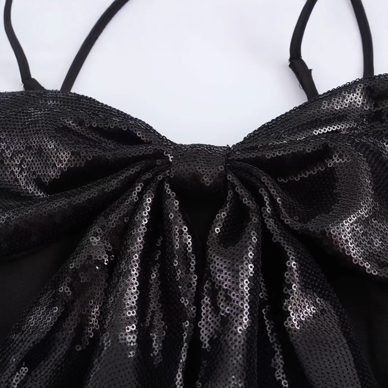 Livia Sequin Bowknot Top