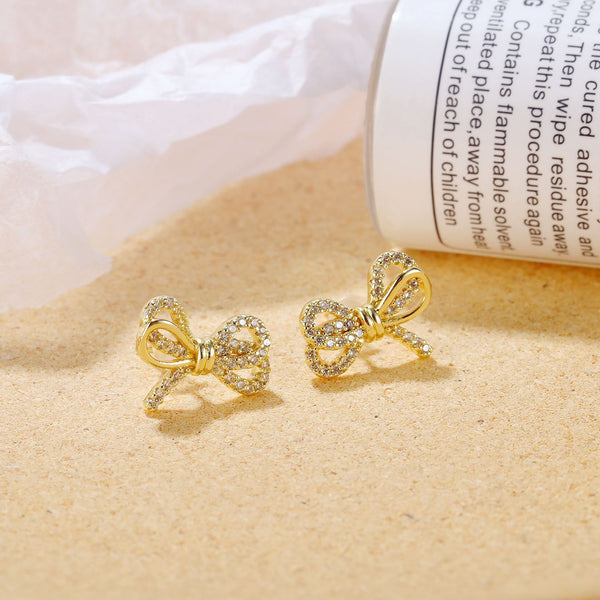 Fashion Simple And Versatile Bow Earrings