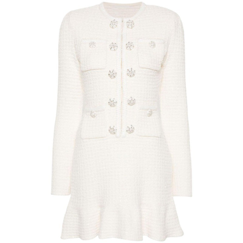 Elastic Slim-Fit Sweater Dress