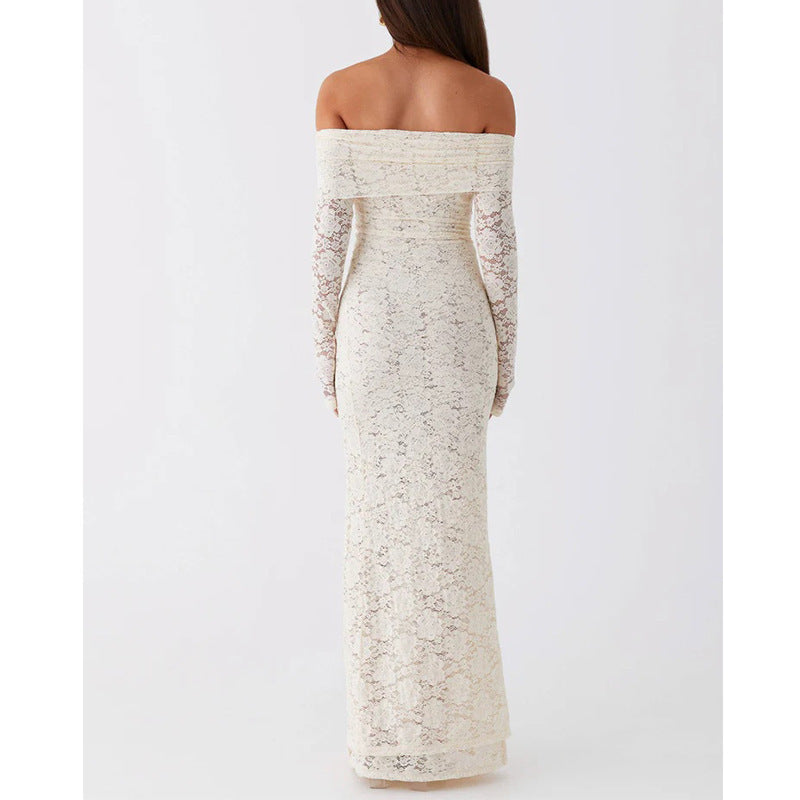 Eveline Off-Shoulder Floral Lace Dress